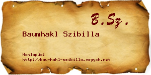 Baumhakl Szibilla névjegykártya